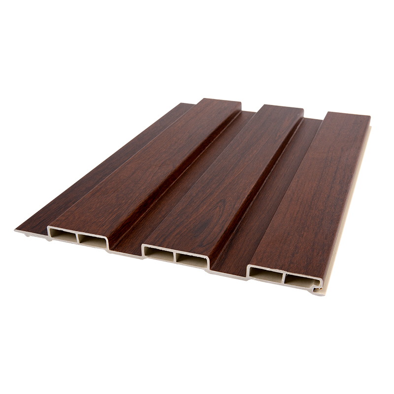 Tahan Air & Tahan Lama WPC Bergalur Panel Kayu Plastik Komposit Dinding Cladding Sel Ukuran 10*4.2 YXWPC19512