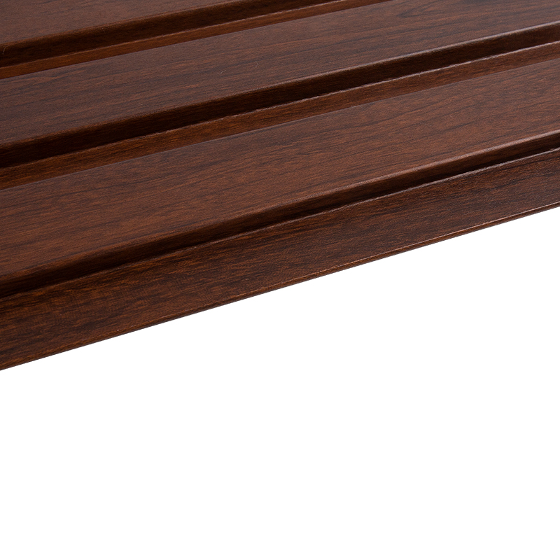 Tahan Air & Tahan Lama WPC Bergalur Panel Kayu Plastik Komposit Dinding Cladding Sel Ukuran 10*4.2 YXWPC19512