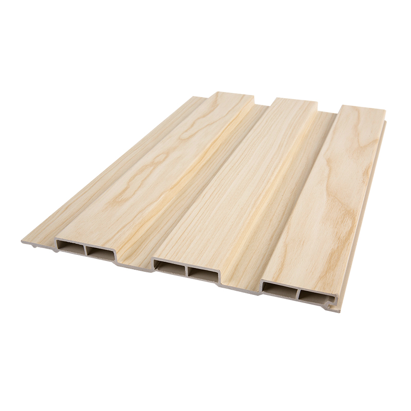 Tahan Air & Tahan Lama WPC Bergalur Panel Kayu Plastik Komposit Dinding Cladding Sel Ukuran 10*4.2 YXWPC19512