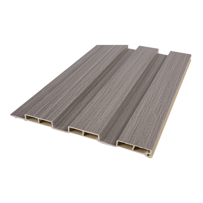 Tahan Air & Tahan Lama WPC Bergalur Panel Kayu Plastik Komposit Dinding Cladding Sel Ukuran 10*4.2 YXWPC19512